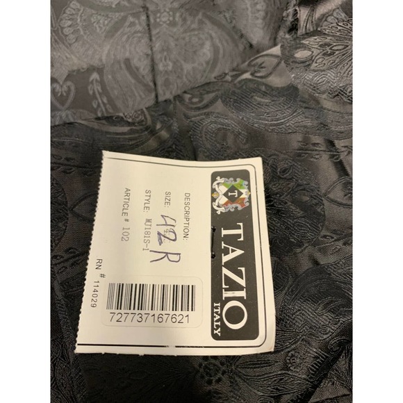 New Tazio Italy Blazer Jacket Black 42R Men's A28 - Picture 9 of 9